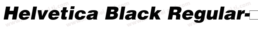 Helvetica Black Regular字体转换